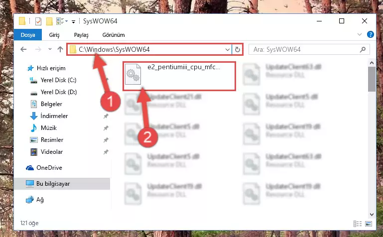E2_pentiumiii_cpu_mfc.dll kütüphanesini masaüstüne çıkarma