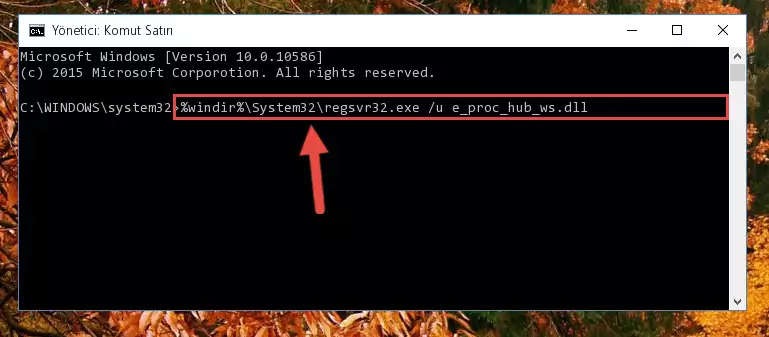 E_proc_hub_ws.dll dosyası için Windows Kayıt Defterinde yeni kayıt oluşturma