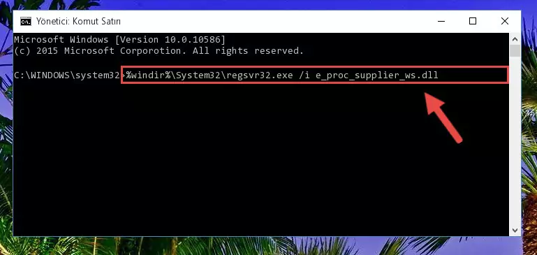 E_proc_supplier_ws.dll kütüphanesinin Windows Kayıt Defterindeki sorunlu kaydını silme