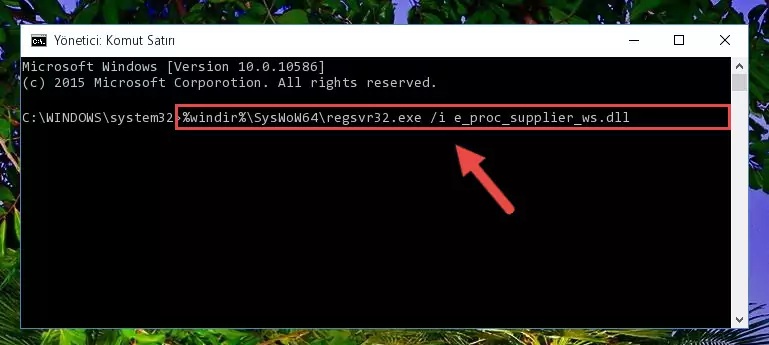 E_proc_supplier_ws.dll kütüphanesinin bozuk kaydını Kayıt Defterinden kaldırma (64 Bit için)