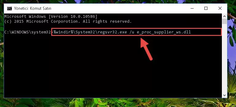 E_proc_supplier_ws.dll kütüphanesi için Windows Kayıt Defterinde yeni kayıt oluşturma