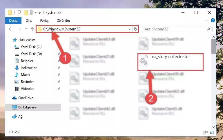 Ea_story collector kernel.dll kütüphanesini Windows/sysWOW64 klasörüne kopyalama
