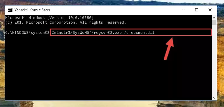 Eaxman.dll kütüphanesi için Windows Kayıt Defterinde yeni kayıt oluşturma
