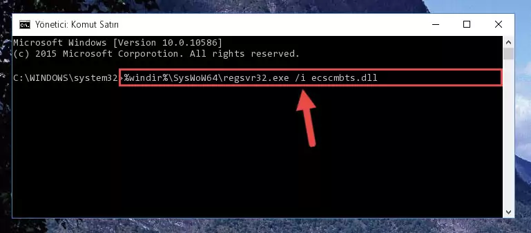 Ecscmbts.dll dosyasının sorunlu kaydını Regedit'den kaldırma (64 Bit için)