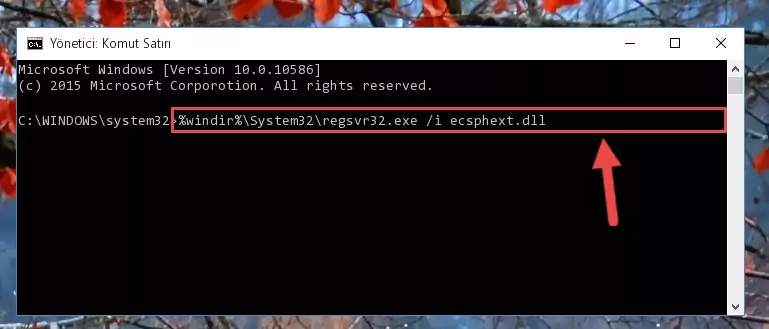 Ecsphext.dll kütüphanesinin Windows Kayıt Defterindeki sorunlu kaydını silme