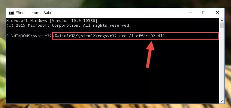 Effect02.dll dosyasının Windows Kayıt Defterindeki sorunlu kaydını silme