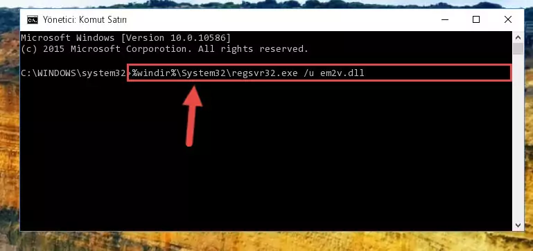Em2v.dll dosyası için Regedit (Windows Kayıt Defteri) üzerinde temiz kayıt oluşturma