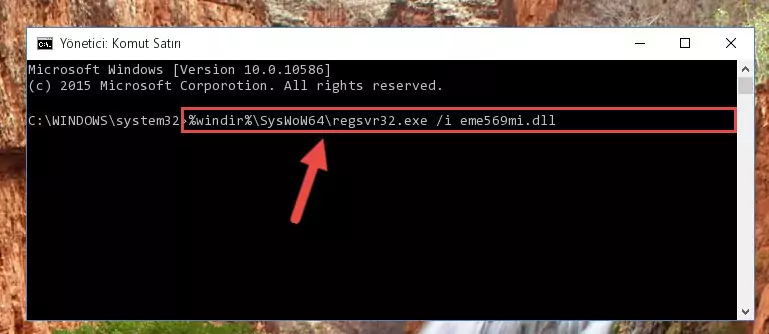 Eme569mi.dll kütüphanesinin bozuk kaydını Windows Kayıt Defterinden kaldırma (64 Bit için)