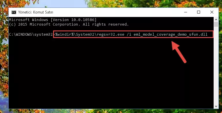 Eml_model_coverage_demo_sfun.dll dosyasını sisteme tekrar kaydetme (64 Bit için)