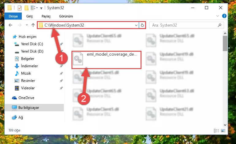 Eml_model_coverage_demo_sfun.dll dosyasını Windows/System32 dizinine yapıştırma
