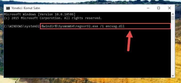 Encvag.dll dosyasının bozuk kaydını Windows Kayıt Defterinden kaldırma (64 Bit için)