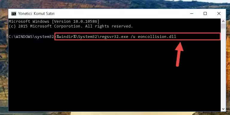 Eoncollision.dll dosyası için Regedit (Windows Kayıt Defteri) üzerinde temiz kayıt oluşturma