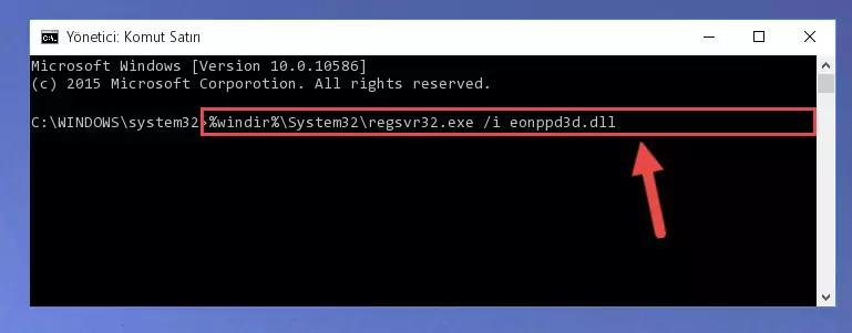 Eonppd3d.dll dosyasının kaydını sistemden kaldırma