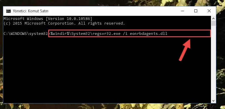 Eonrbdagents.dll dosyasını sisteme tekrar kaydetme (64 Bit için)