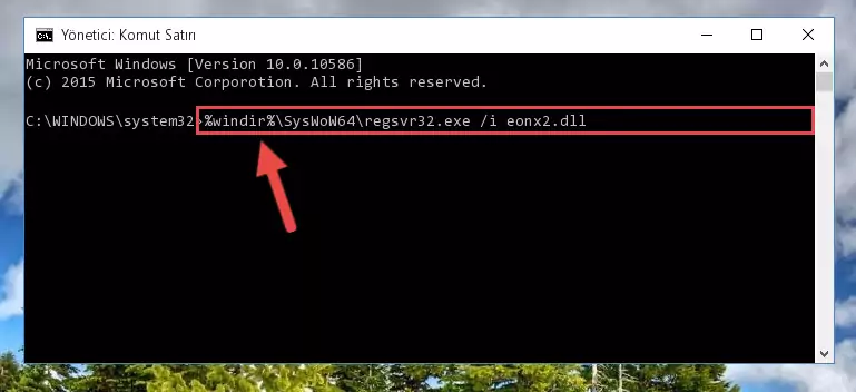 Eonx2.dll kütüphanesinin hasarlı kaydını sistemden kaldırma (64 Bit için)