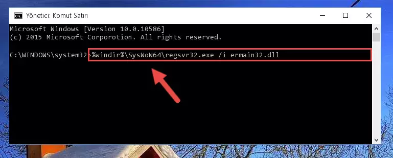 Ermain32.dll dosyasının hasarlı kaydını sistemden kaldırma (64 Bit için)