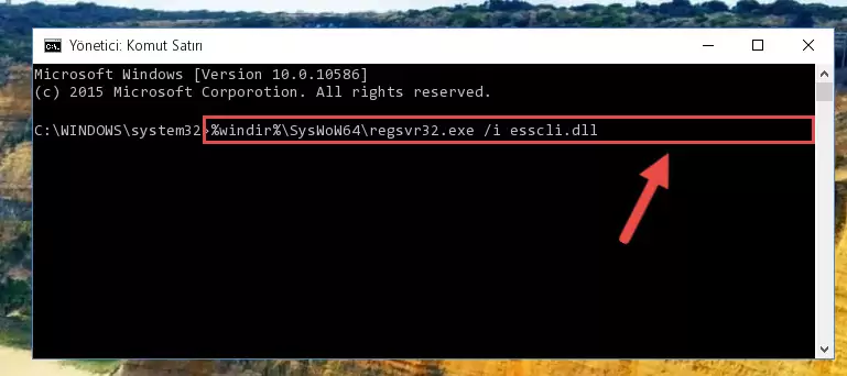 Esscli.dll dosyasının Windows Kayıt Defterindeki sorunlu kaydını silme