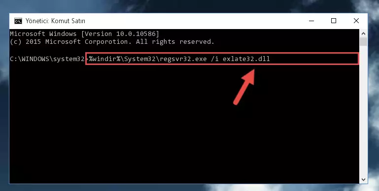 Exlate32.dll dosyasının kaydını sistemden kaldırma