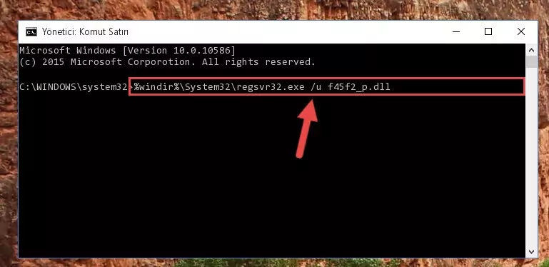 F45f2_p.dll dosyası için Windows Kayıt Defterinde yeni kayıt oluşturma