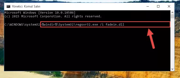 Fadein.dll kütüphanesinin Windows Kayıt Defterindeki sorunlu kaydını silme