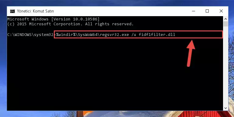 Fidf1filter.dll dosyası için Regedit (Windows Kayıt Defteri) üzerinde temiz kayıt oluşturma