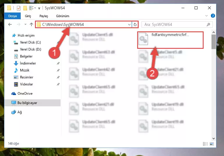 Fidfantisymmetricfirfilter.dll kütüphanesini Windows/sysWOW64 klasörüne yapıştırma