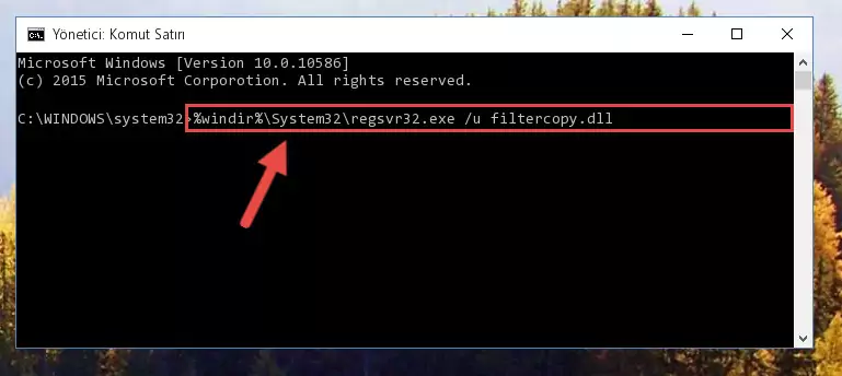 Filtercopy.dll dosyası için Regedit (Windows Kayıt Defteri) üzerinde temiz kayıt oluşturma
