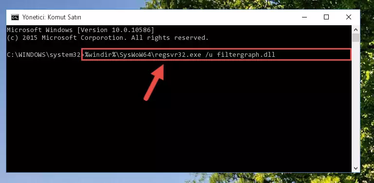 Filtergraph.dll dosyası için Windows Kayıt Defterinde yeni kayıt oluşturma
