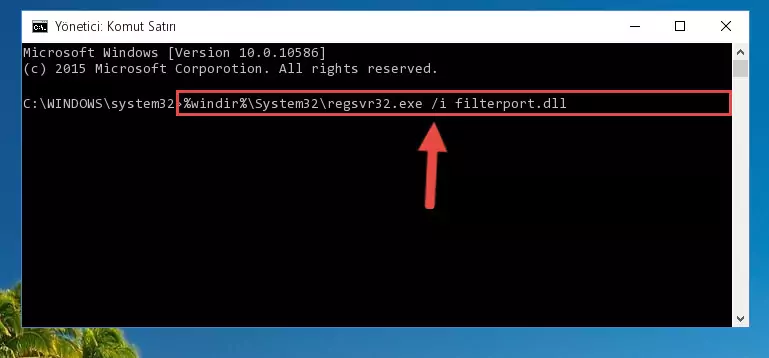 Filterport.dll kütüphanesinin Windows Kayıt Defteri üzerindeki sorunlu kaydını temizleme