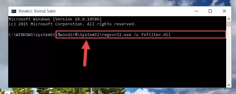 Fsfilter.dll kütüphanesi için Regedit (Windows Kayıt Defteri) üzerinde temiz kayıt oluşturma