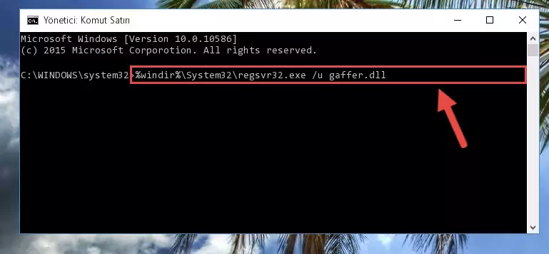 Gaffer.dll kütüphanesi için Regedit (Windows Kayıt Defteri) üzerinde temiz kayıt oluşturma