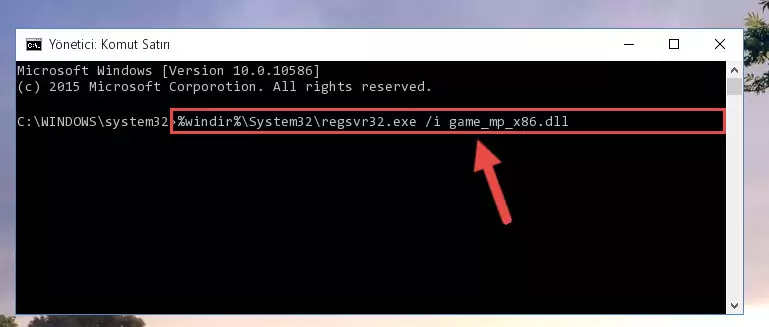 Game_mp_x86.dll dosyasının kaydını sistemden kaldırma
