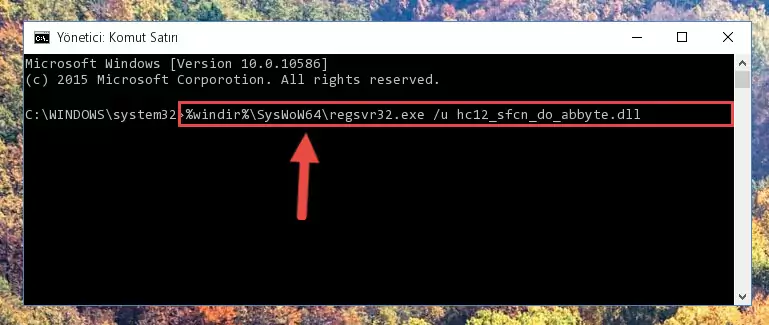 Hc12_sfcn_do_abbyte.dll dosyası için Windows Kayıt Defterinde yeni kayıt oluşturma