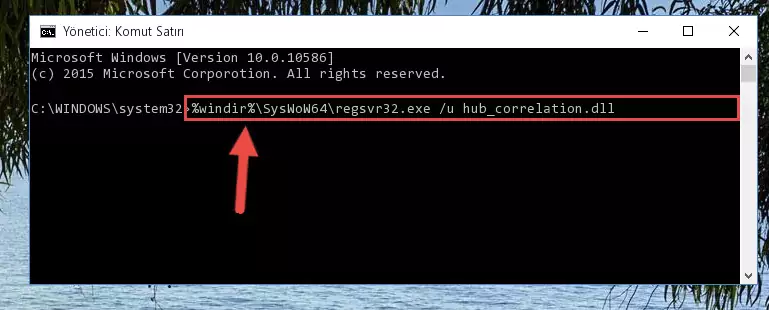 Hub_correlation.dll dosyasını sisteme tekrar kaydetme