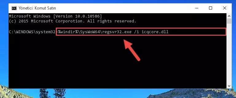 Icqcore.dll dosyasının bozuk kaydını Windows Kayıt Defterinden kaldırma (64 Bit için)