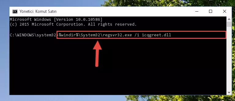 Icqgreet.dll dosyasının Windows Kayıt Defterindeki sorunlu kaydını silme