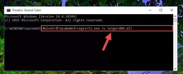 Ietgard80.dll dosyası için Windows Kayıt Defterinde yeni kayıt oluşturma