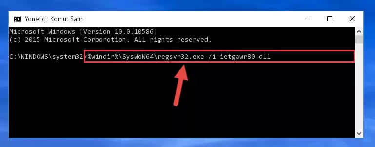 Ietgawr80.dll kütüphanesinin hasarlı kaydını sistemden kaldırma (64 Bit için)