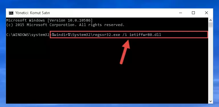 Ietiffwr80.dll dosyasını sisteme tekrar kaydetme (64 Bit için)