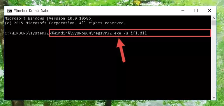 Ifl.dll dosyasını sisteme tekrar kaydetme (64 Bit için)