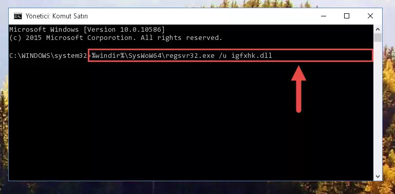 Igfxhk.dll kütüphanesi için Windows Kayıt Defterinde yeni kayıt oluşturma