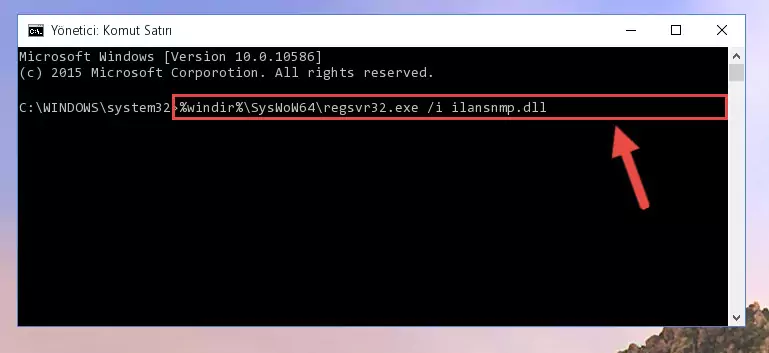 Ilansnmp.dll dosyasının sorunlu kaydını Regedit'den kaldırma (64 Bit için)