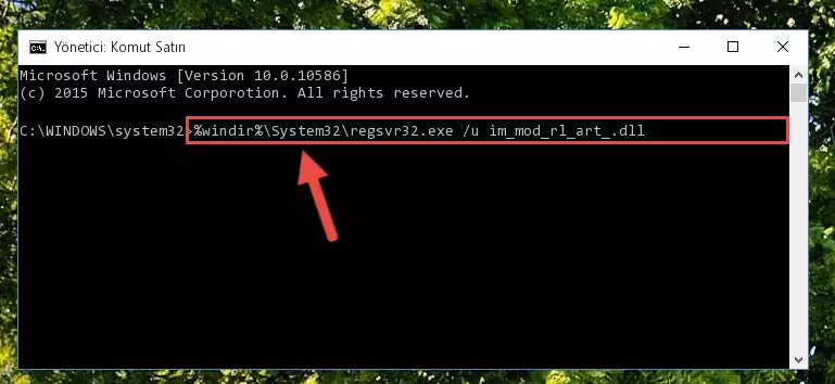Im_mod_rl_art_.dll kütüphanesini .zip dosyası içinden çıkarma