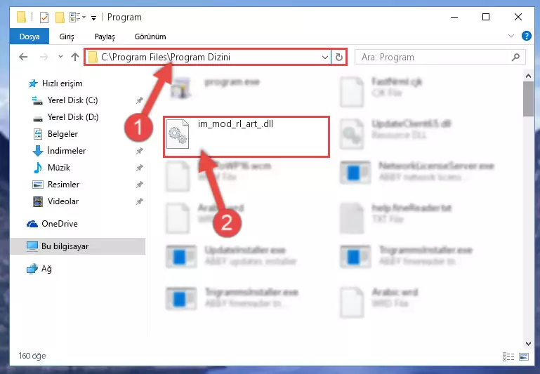 Im_mod_rl_art_.dll kütüphanesinin hasarlı kaydını sistemden kaldırma (64 Bit için)