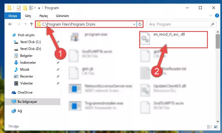 Im_mod_rl_avi_.dll kütüphanesinin bozuk kaydını Windows Kayıt Defterinden kaldırma (64 Bit için)