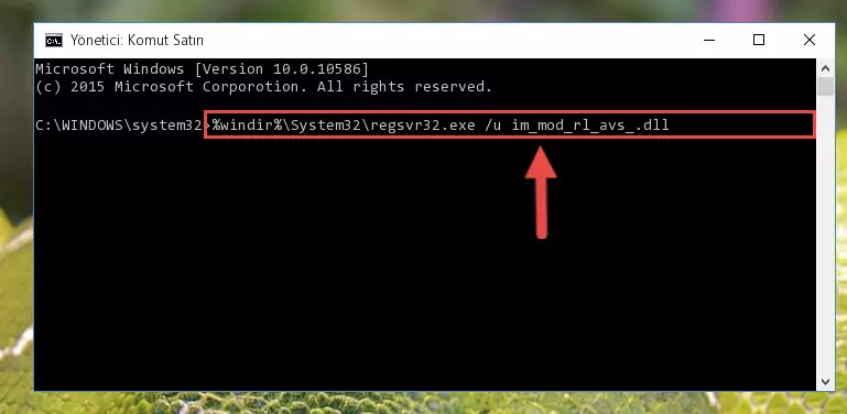 Im_mod_rl_avs_.dll kütüphanesini .zip dosyası içinden çıkarma