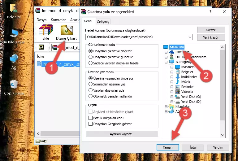 Im_mod_rl_cmyk_.dll kütüphanesini Windows/System32 klasörüne yapıştırma