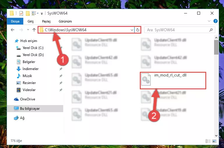 Im_mod_rl_cut_.dll dosyasını Windows/sysWOW64 dizinine kopyalama