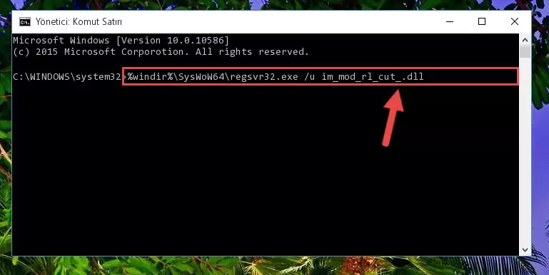 Im_mod_rl_cut_.dll dosyası için yeni kayıt oluşturma