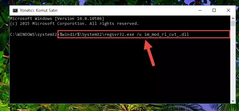 Im_mod_rl_cut_.dll dosyasını .zip dosyası içinden çıkarma